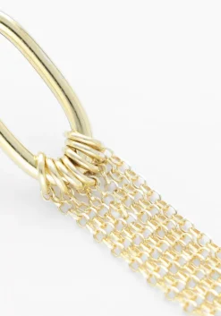 DAMES LOTT. GIOIELLI sieraad cl earring oval tube chain