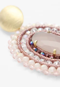 DAMES LOTT. GIOIELLI oorbellen filled oval 3 rimgs with stone l