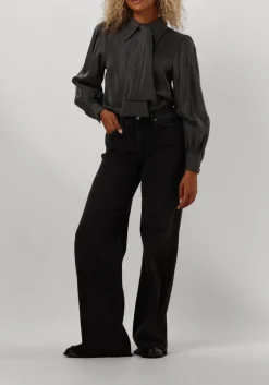 DAMES 7 FOR ALL MANKIND grijze wide jeans lotta luxe vintage topline with raw cut