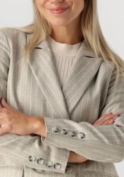 DAMES AIMEE THE LABEL grijze blazer boa