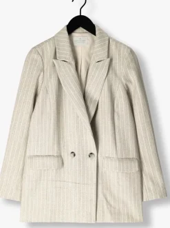 DAMES AIMEE THE LABEL grijze blazer boa