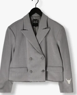 DAMES ALIX THE LABEL grijze blazer double breasted blazer