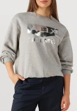 DAMES ALIX THE LABEL grijze trui foil logo sweater