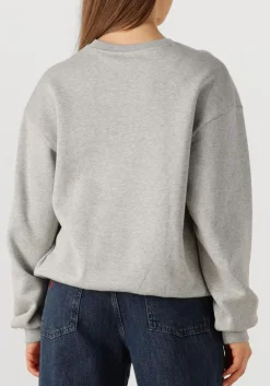 DAMES ALIX THE LABEL grijze trui ladies knitted text patches sweater