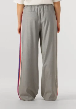 DAMES ALIX THE LABEL grijze wijde broek ladies woven coated herringbone pants