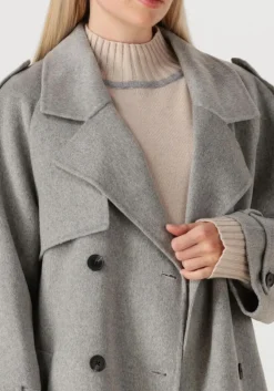 DAMES ALTER EGO grijze mantel adeline