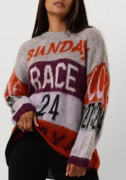 DAMES AMAYA AMSTERDAM grijze trui amaya race sweater