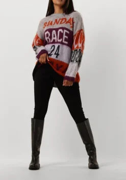 DAMES AMAYA AMSTERDAM grijze trui amaya race sweater
