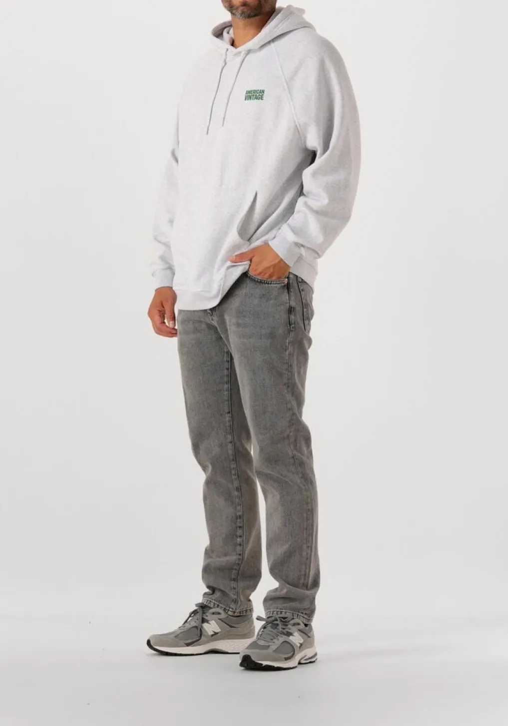 Heren AMERICAN VINTAGE grijze sweater baptown 1