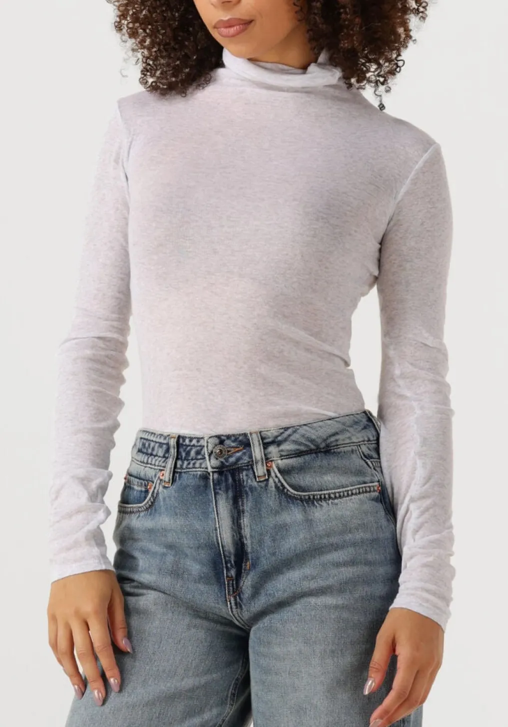 DAMES AMERICAN VINTAGE grijze top massachusetts