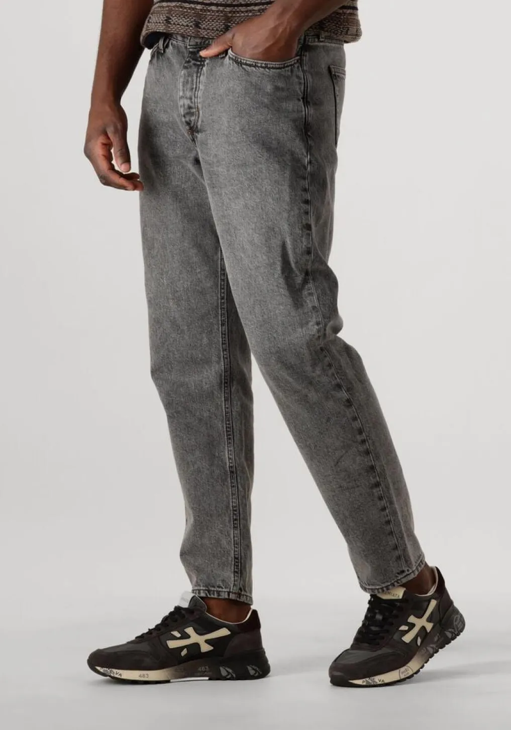 Heren AMERICAN VINTAGE grijze tapered jeans yopday-b