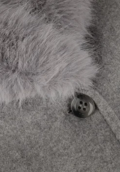 DAMES BEAUMONT grijze mantel constance