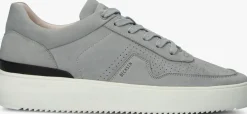 Heren BLACKSTONE grijze lage sneakers marble colton