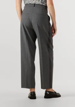 DAMES CAMBIO grijze pantalon emelie track galon mit wording