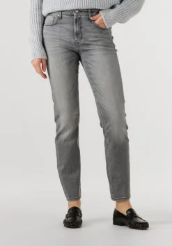 DAMES CAMBIO grijze slim fit jeans raja cmb applikation