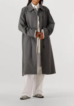 DAMES CLOSED grijze mantel car coat