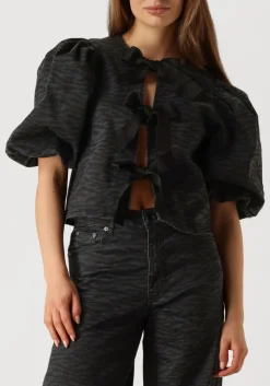 DAMES CO'COUTURE grijze blouses zebra bow blouse