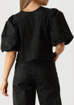 DAMES CO'COUTURE grijze blouses zebra bow blouse