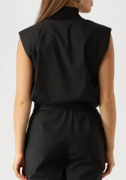 DAMES CO'COUTURE grijze gilet kaya rib turtleneck vest