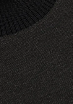 DAMES CO'COUTURE grijze gilet kaya rib turtleneck vest