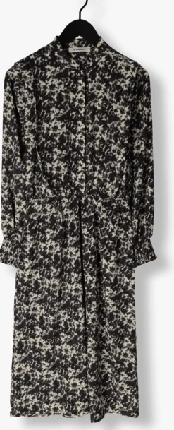 DAMES CO'COUTURE grijze midi jurk baila wing shirt dress