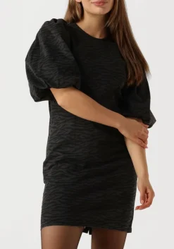 DAMES CO'COUTURE grijze mini jurk zebra crop puff dress