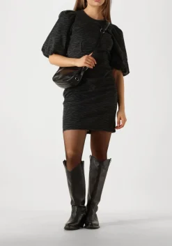 DAMES CO'COUTURE grijze mini jurk zebra crop puff dress