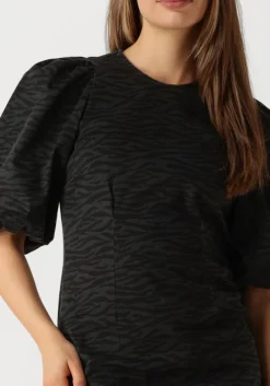 DAMES CO'COUTURE grijze mini jurk zebra crop puff dress