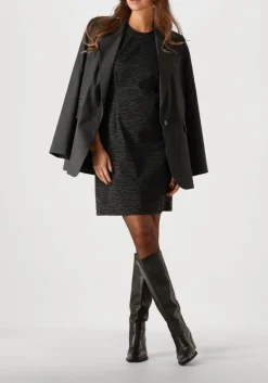 DAMES CO'COUTURE grijze mini jurk zebra crop puff dress