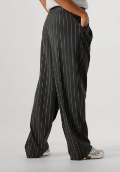 DAMES CO'COUTURE grijze pantalon prescilla pin pleat long pant