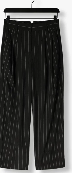 DAMES CO'COUTURE grijze pantalon prescilla pin pleat long pant