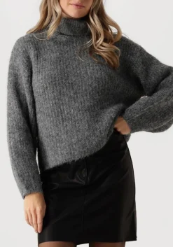 DAMES CO'COUTURE grijze trui coralie roll knit