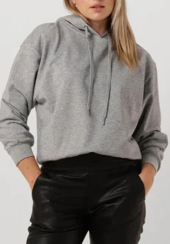 DAMES CO'COUTURE grijze trui solid choped hoodie