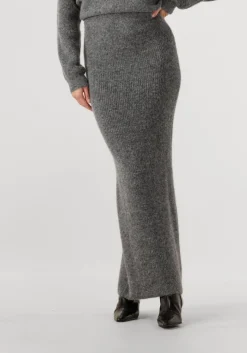 DAMES DANTE6 grijze maxirok suzy knitted long skirt