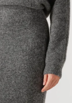 DAMES DANTE6 grijze maxirok suzy knitted long skirt
