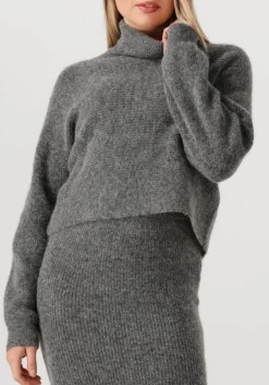 DAMES DANTE6 grijze trui yuria turtle neck sweater