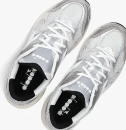 Heren DIADORA grijze lage sneakers mesh combi runner