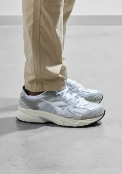 Heren DIADORA grijze lage sneakers mesh combi runner