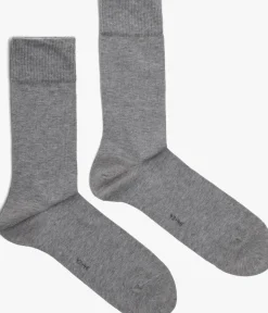 DAMES FALKE grijze sokken happy 2p