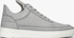 Heren FILLING PIECES grijze lage sneakers low top ripple nubuck