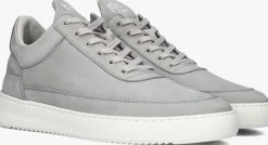 Heren FILLING PIECES grijze lage sneakers low top ripple nubuck