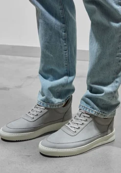 Heren FILLING PIECES grijze lage sneakers low top ripple nubuck
