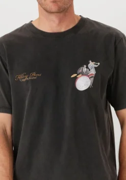 Heren FILLING PIECES grijze t-shirt t-shirt band