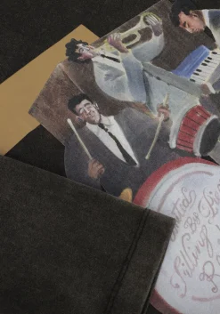 Heren FILLING PIECES grijze t-shirt t-shirt band