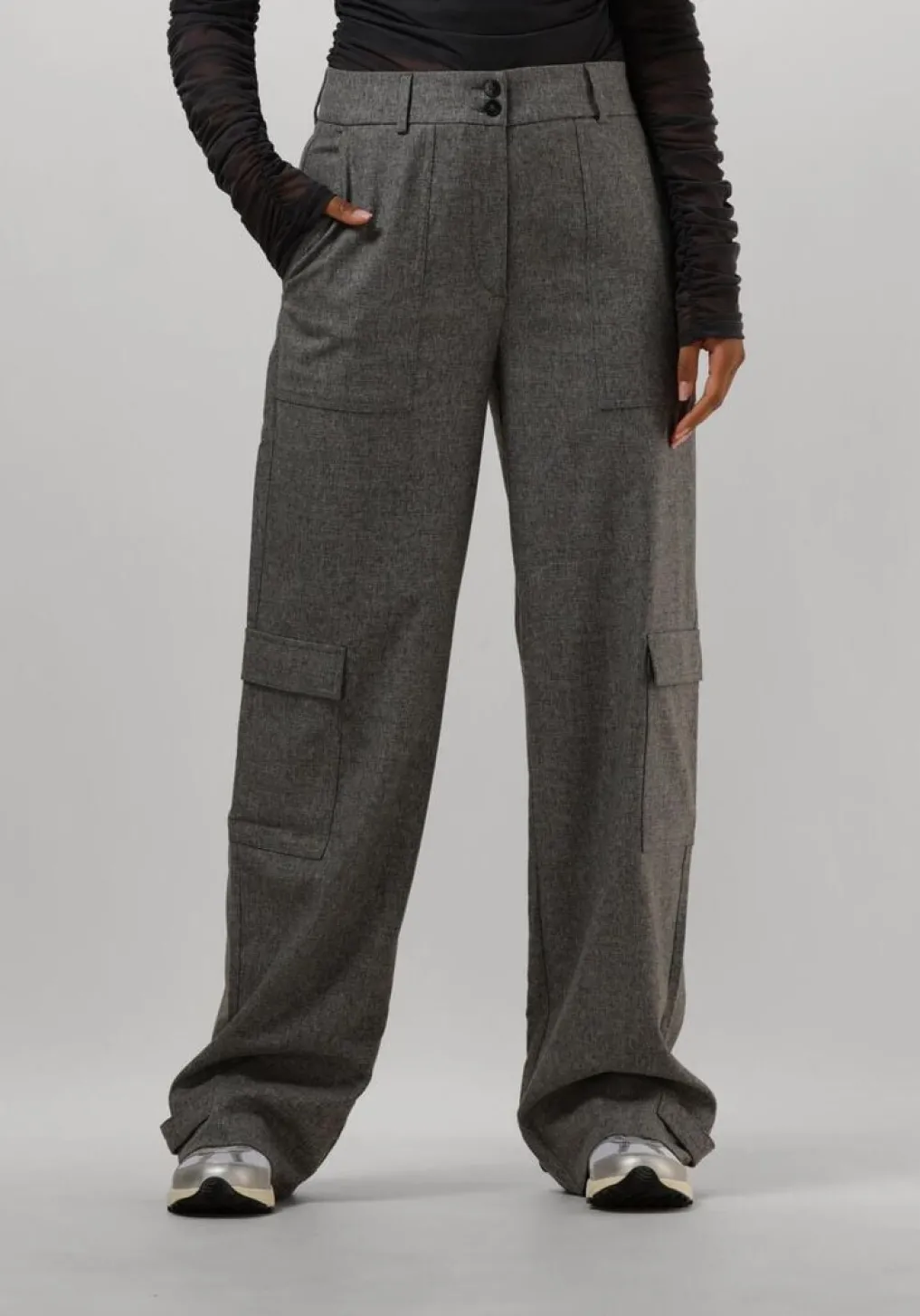 DAMES FIVEUNITS grijze cargobroeken sophia cargo strap 438