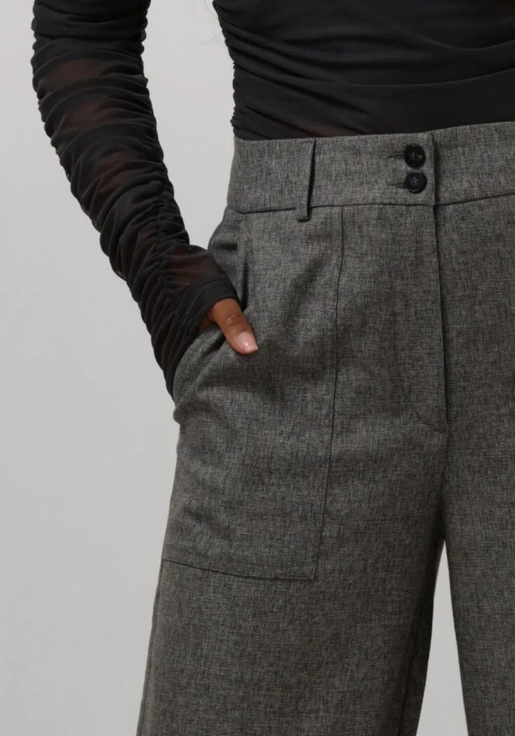 DAMES FIVEUNITS grijze cargobroeken sophia cargo strap 438