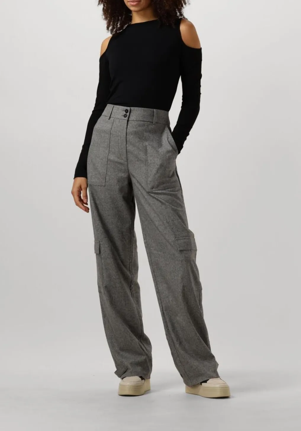 DAMES FIVEUNITS grijze cargobroeken sophia cargo strap 438