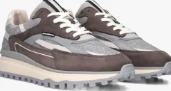 Heren FLORIS VAN BOMMEL grijze lage sneakers sfm-10172 de gripper