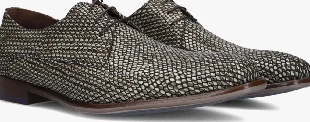 Heren FLORIS VAN BOMMEL grijze nette schoenen sfm-30338 de stijler