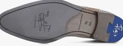 Heren FLORIS VAN BOMMEL grijze nette schoenen sfm-30361 de stapper